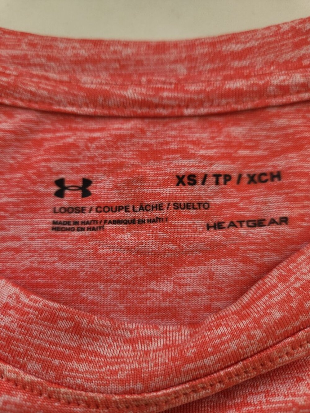 Under Armour Tech Long Sleeve Top XS Orange Running Shirt - Picture 9 of 9
